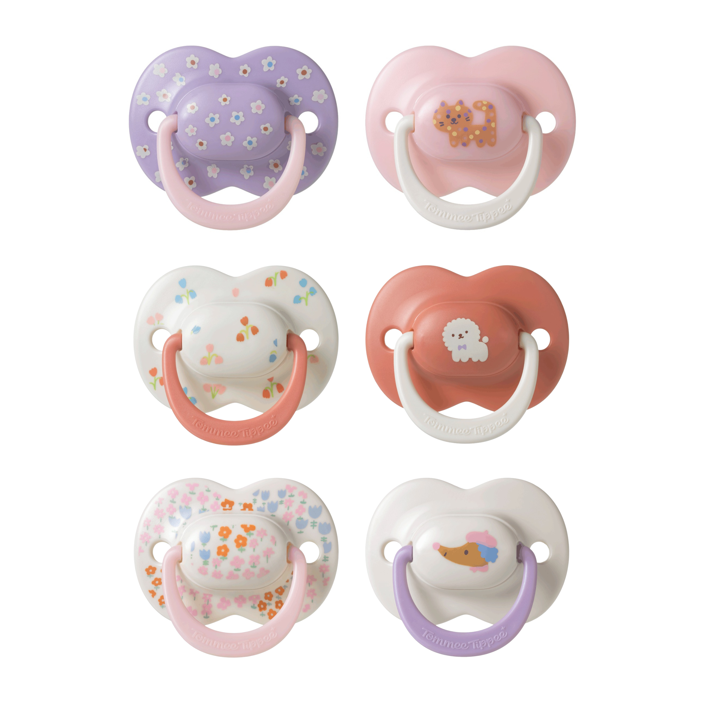 Tommee Tippee Ultimate Fit DECO silikonový dudlík 6-18 m, 2 ks, GIRL, více barevných variant