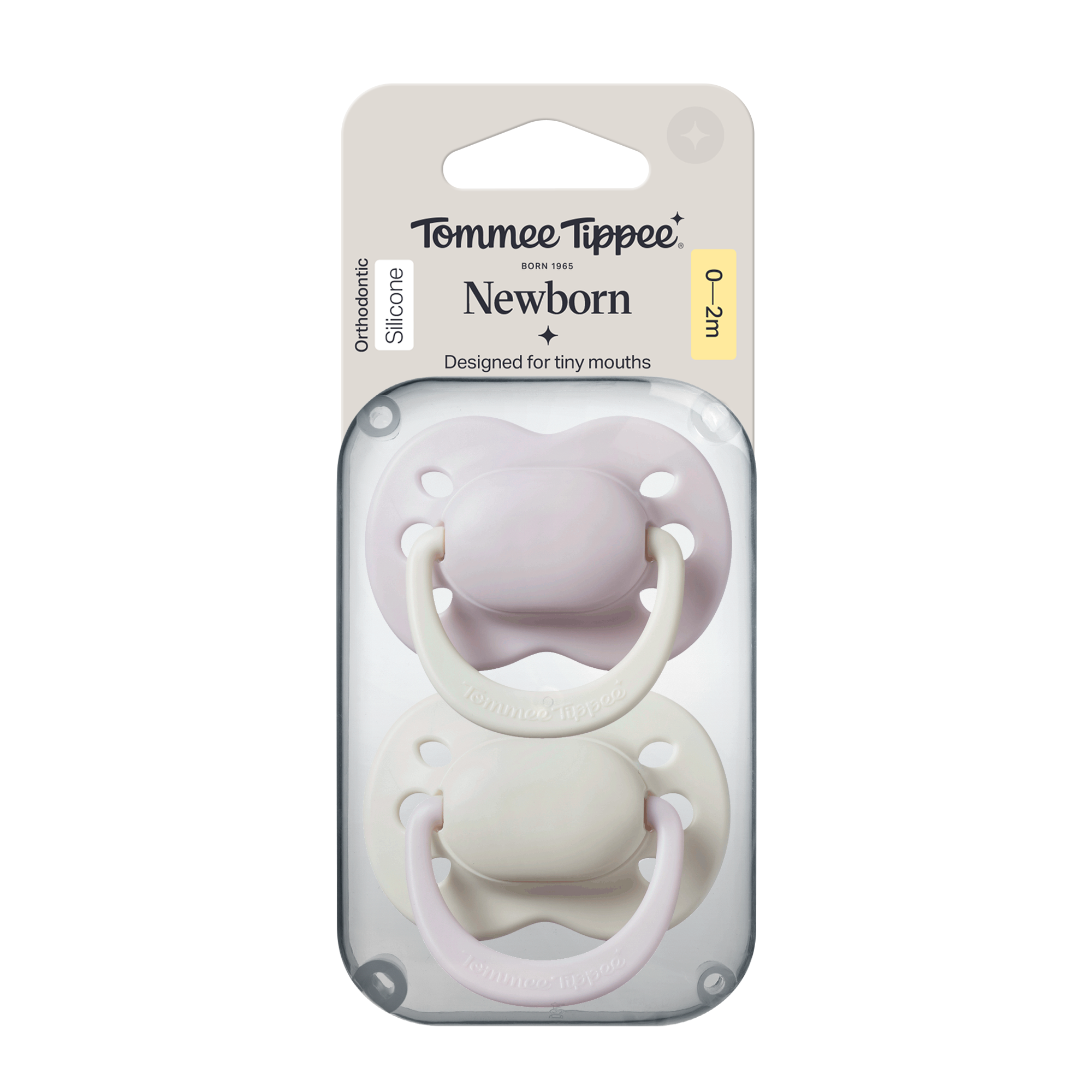 Tommee Tippee Newborn silikonový dudlík 0-2m, 2 ks, GIRL, více barevných variant