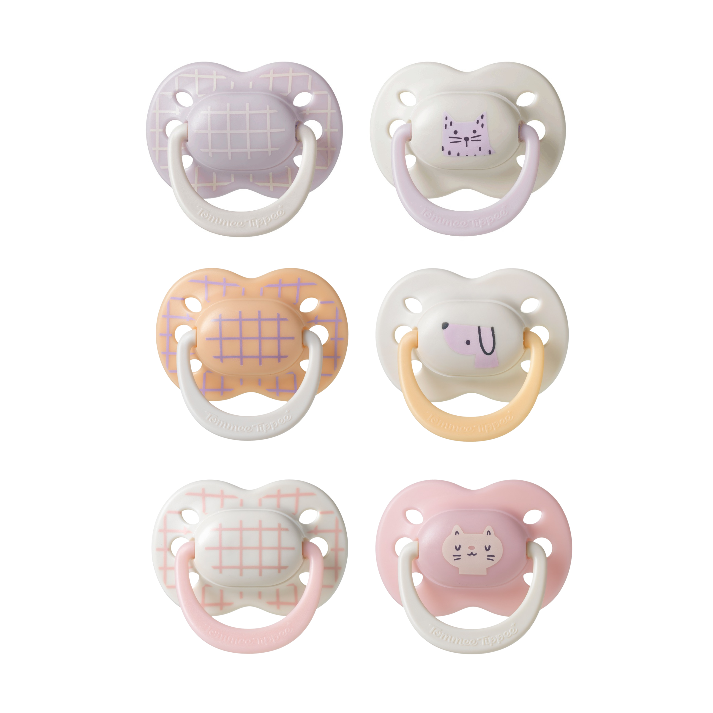 Tommee Tippee Ultimate Fit DECO silikonový dudlík 0–6 m, 2 ks, GIRL, více barevných variant