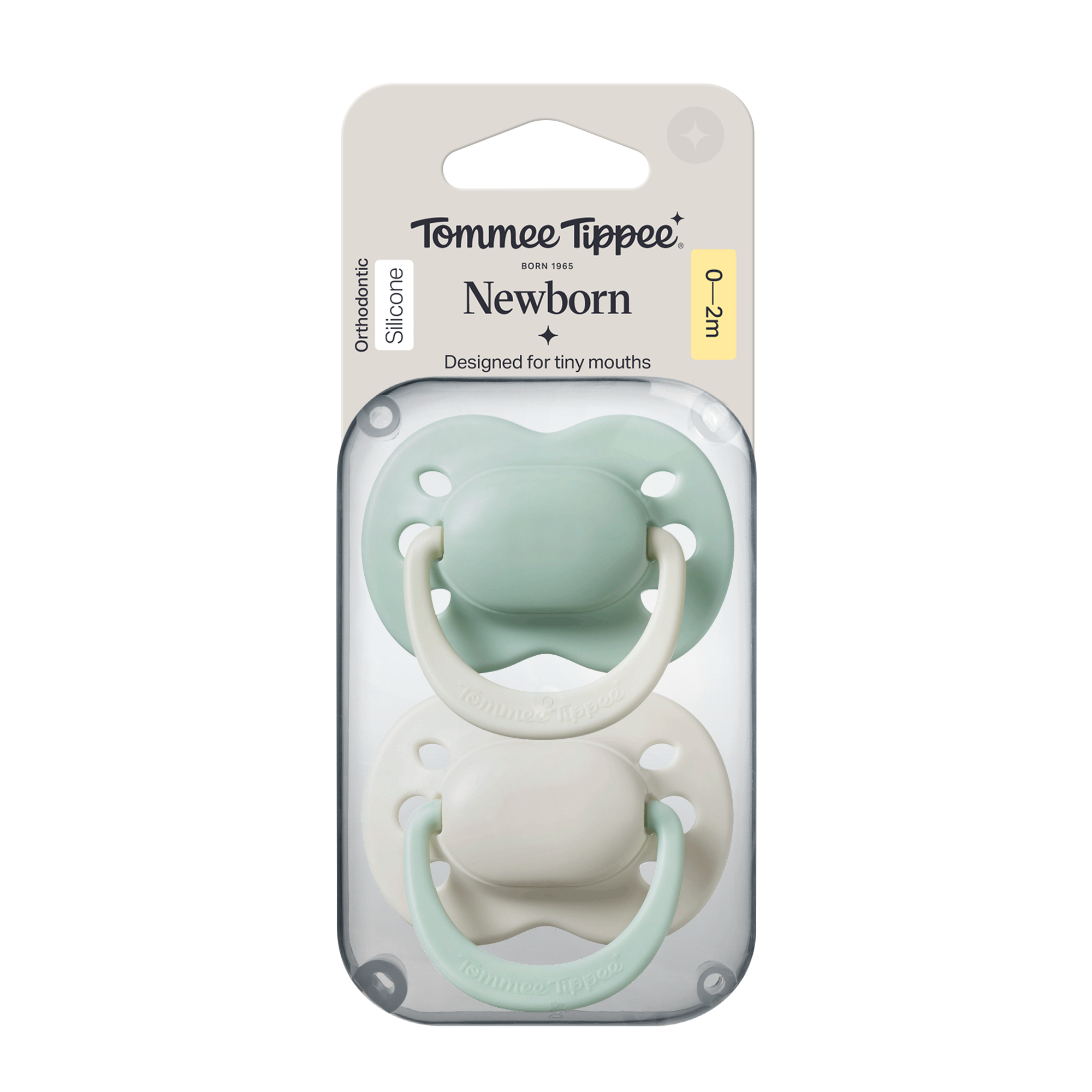 Tommee Tippee Newborn silikonový dudlík 0-2m, 2 ks, BOY, více barevných variant
