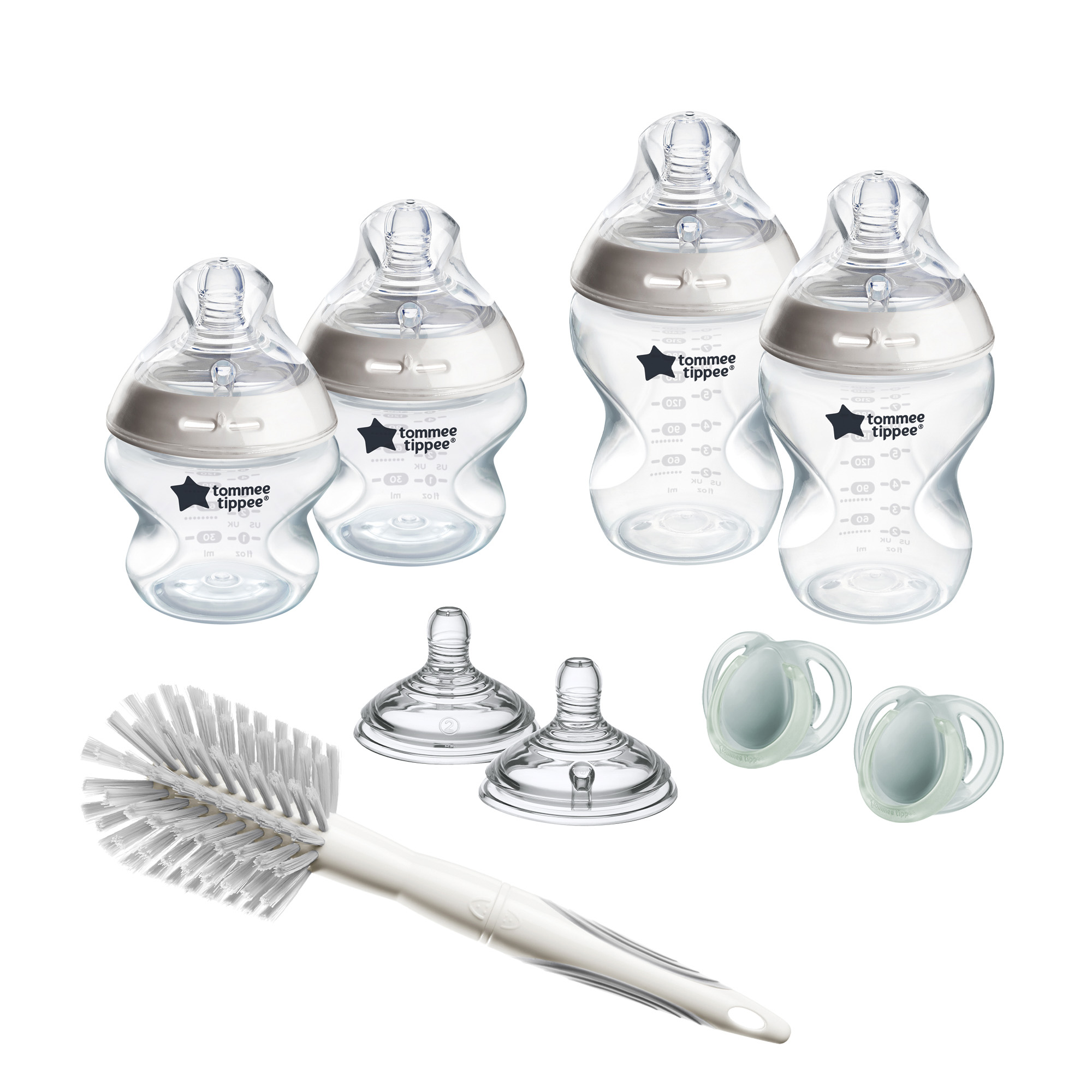 Tommee Tippee Natural Start ANTI-COLIC Novorozenecký Starter Kit Samosterilizačních lahviček, 0m+, Bílá