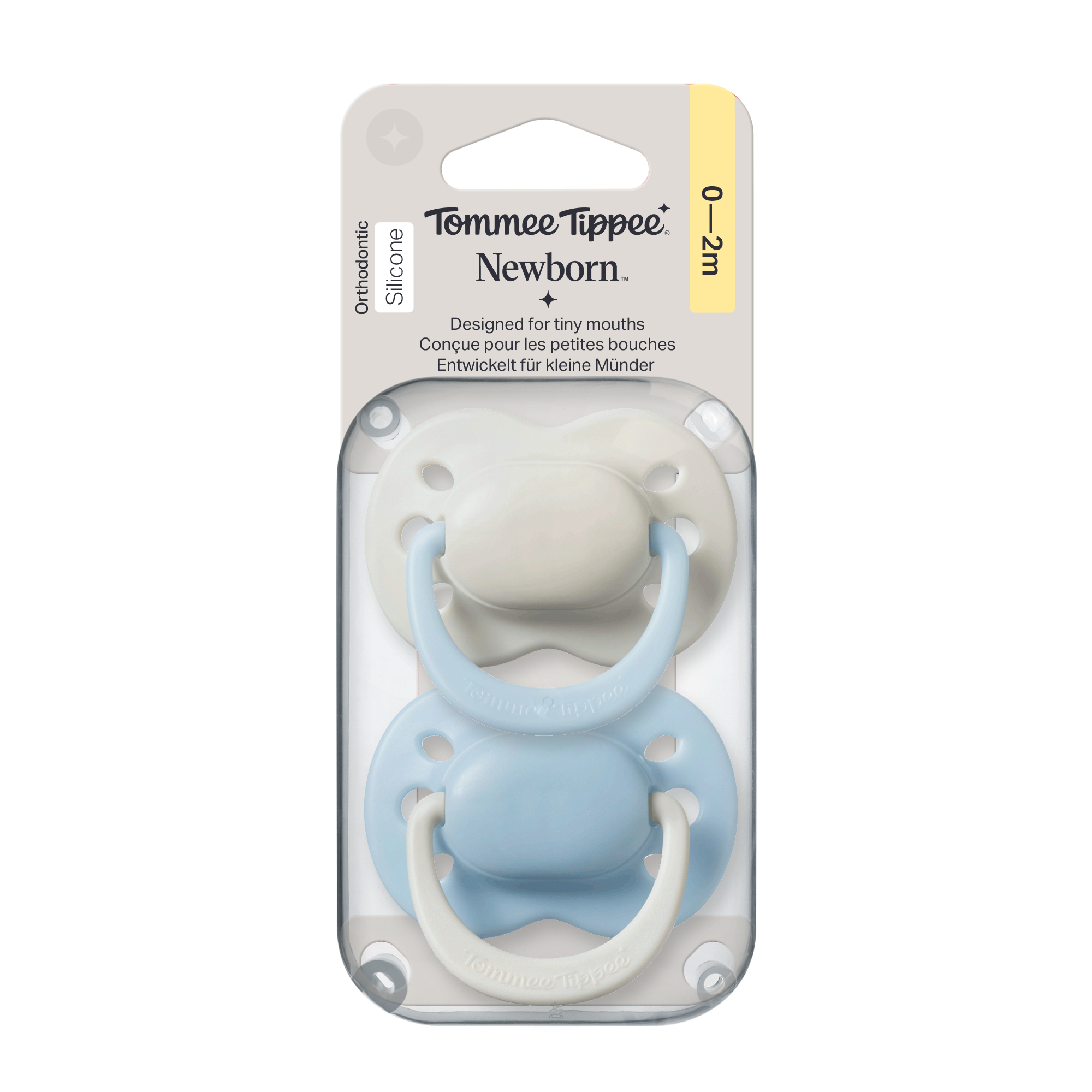 Tommee Tippee Newborn silikonový dudlík 0-2m, Boy, 2 ks