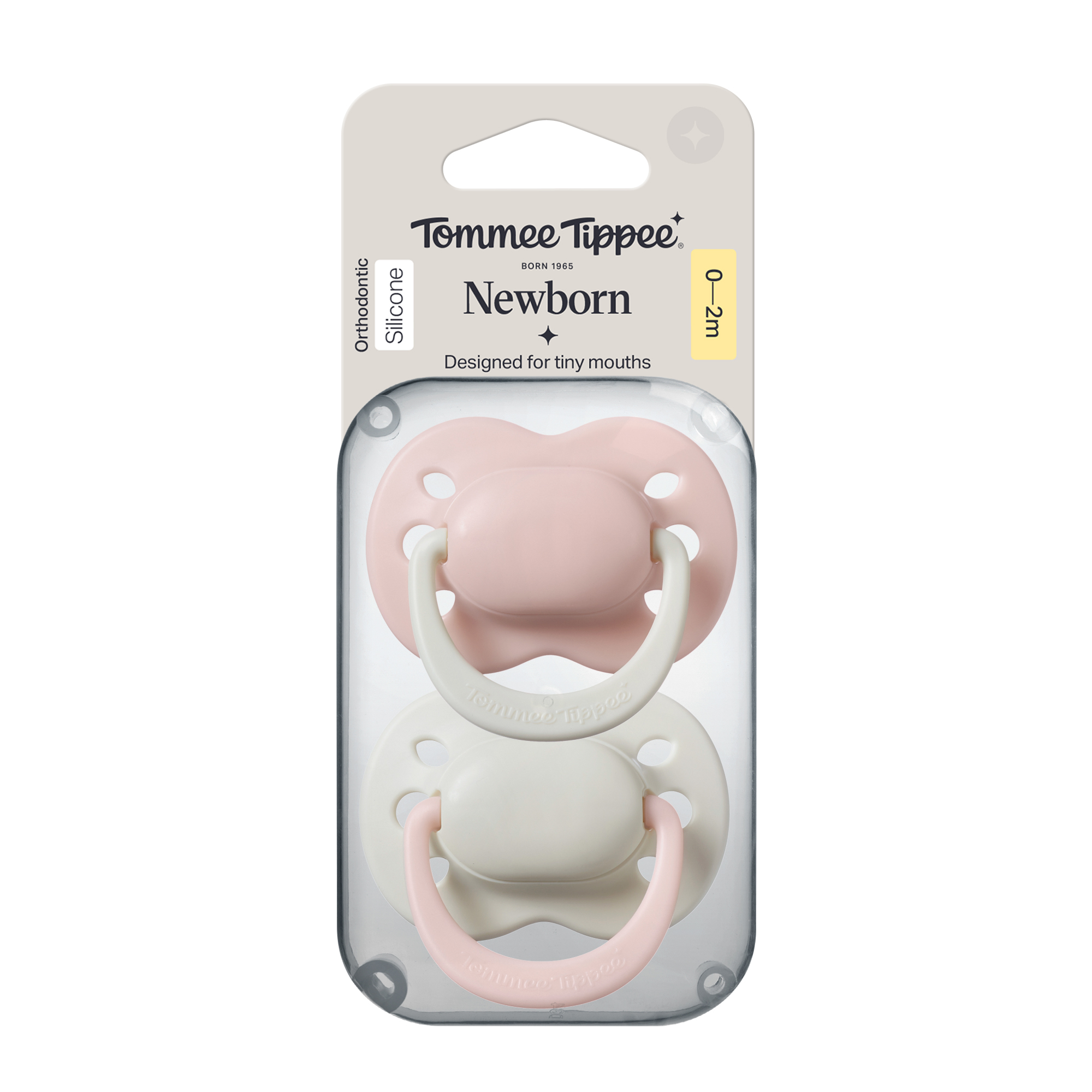 Tommee Tippee Newborn silikonový dudlík 0-2m, Girl, 2 ks